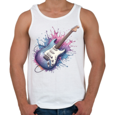 PRINTFASHION gitár - Férfi atléta - Fehér