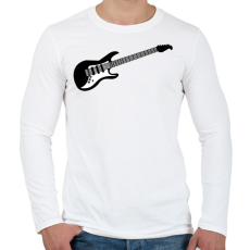 PRINTFASHION Gitár - Férfi hosszú ujjú póló - Fehér