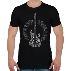 PRINTFASHION Gitár - Férfi póló - Fekete