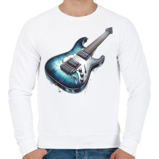 PRINTFASHION gitár - Férfi pulóver - Fehér