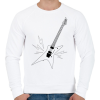 PRINTFASHION Gitár  - Férfi pulóver - Fehér