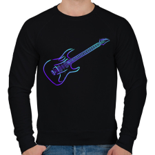 PRINTFASHION gitár - Férfi pulóver - Fekete férfi pulóver, kardigán