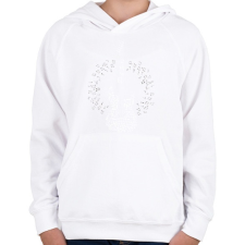 PRINTFASHION Gitár - Gyerek kapucnis pulóver - Fehér gyerek pulóver, kardigán