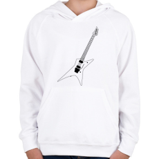 PRINTFASHION Gitár  - Gyerek kapucnis pulóver - Fehér