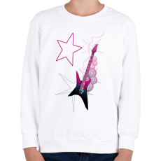 PRINTFASHION Gitár  - Gyerek pulóver - Fehér