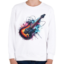 PRINTFASHION gitár - Gyerek pulóver - Fehér gyerek pulóver, kardigán