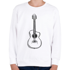 PRINTFASHION Gitár  - Gyerek pulóver - Fehér