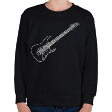 PRINTFASHION Gitár - Gyerek pulóver - Fekete gyerek pulóver, kardigán