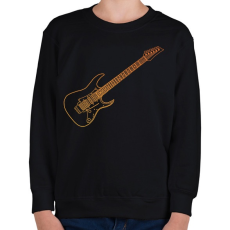 PRINTFASHION Gitár - Gyerek pulóver - Fekete