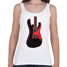 PRINTFASHION Gitár  - Női atléta - Fehér női trikó