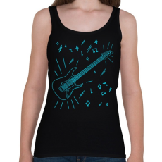 PRINTFASHION Gitár - Női atléta - Fekete