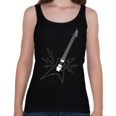 PRINTFASHION Gitár  - Női atléta - Fekete