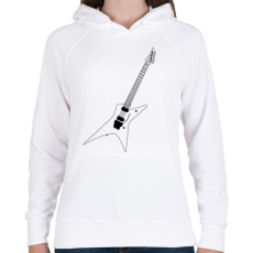 PRINTFASHION Gitár  - Női kapucnis pulóver - Fehér