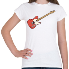 PRINTFASHION Gitár - Női póló - Fehér női póló