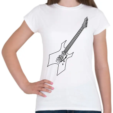 PRINTFASHION Gitár  - Női póló - Fehér női póló