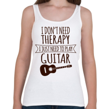 PRINTFASHION Gitár terápia - Női atléta - Fehér női trikó