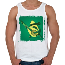 PRINTFASHION Gitáros avokádó - Férfi atléta - Fehér atléta, trikó