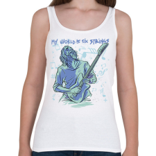 PRINTFASHION Gitáros élet - Női atléta - Fehér női trikó