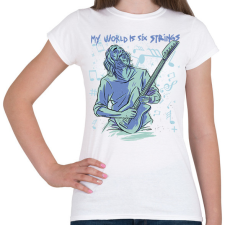PRINTFASHION Gitáros élet - Női póló - Fehér női póló