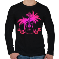 PRINTFASHION Gitáros - Férfi hosszú ujjú póló - Fekete férfi póló