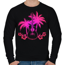 PRINTFASHION Gitáros - Férfi pulóver - Fekete férfi pulóver, kardigán