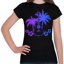 PRINTFASHION Gitáros - Női póló - Fekete női póló