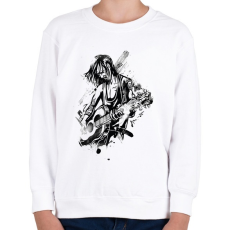 PRINTFASHION Gitáros rocker - Gyerek pulóver - Fehér