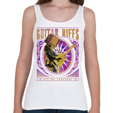 PRINTFASHION Gitáros szlogen - Női atléta - Fehér női trikó