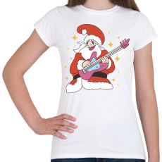 PRINTFASHION Gitáros télapó - Női póló - Fehér
