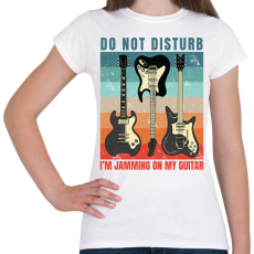 PRINTFASHION Gitározok ne zavarj - Női póló - Fehér