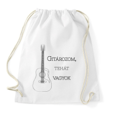 PRINTFASHION Gitározom, tehát vagyok - Sportzsák, Tornazsák - Fehér tornazsák