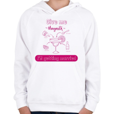 PRINTFASHION Give me margarita - Gyerek kapucnis pulóver - Fehér gyerek pulóver, kardigán