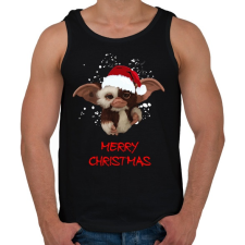 PRINTFASHION GIZMO christmas edition - Férfi atléta - Fekete atléta, trikó