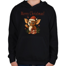 PRINTFASHION gizmo karácsonya - Gyerek kapucnis pulóver - Fekete gyerek pulóver, kardigán