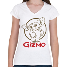 PRINTFASHION Gizmo - Női V-nyakú póló - Fehér női póló