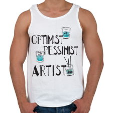 PRINTFASHION glass.artist.b - Férfi atléta - Fehér atléta, trikó