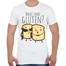 PRINTFASHION Glutén díler - Férfi póló - Fehér