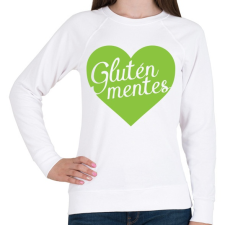 PRINTFASHION gluten-free-love-green - Női pulóver - Fehér női pulóver, kardigán