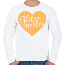PRINTFASHION gluten-free-love-orange - Férfi pulóver - Fehér férfi pulóver, kardigán