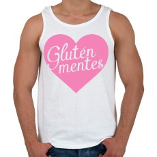 PRINTFASHION gluten-free-love-pink - Férfi atléta - Fehér