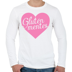 PRINTFASHION gluten-free-love-pink - Férfi hosszú ujjú póló - Fehér