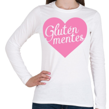 PRINTFASHION gluten-free-love-pink - Női hosszú ujjú póló - Fehér női póló