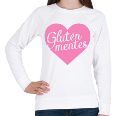 PRINTFASHION gluten-free-love-pink - Női pulóver - Fehér