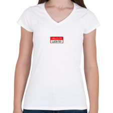 PRINTFASHION Gluten Free - Női V-nyakú póló - Fehér női póló