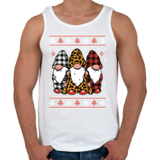 PRINTFASHION Gnóm karácsony - Férfi atléta - Fehér