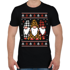 PRINTFASHION Gnóm karácsony - Férfi póló - Fekete