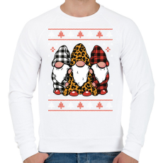 PRINTFASHION Gnóm karácsony - Férfi pulóver - Fehér