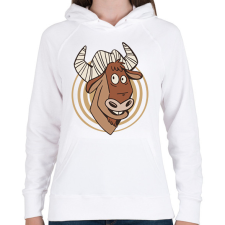 PRINTFASHION Gnú - Női kapucnis pulóver - Fehér női pulóver, kardigán