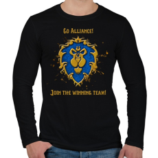 PRINTFASHION Go Alliance - Férfi hosszú ujjú póló - Fekete