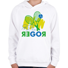 PRINTFASHION Go Roger - Gyerek kapucnis pulóver - Fehér gyerek pulóver, kardigán